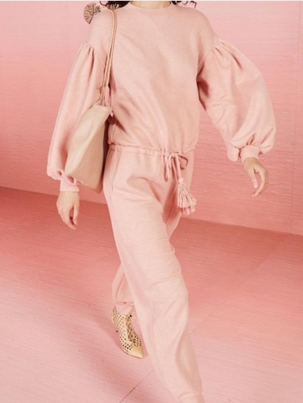 Ulla Johnson Damara Longsleeve Jumpsuit Pink Peach Size (P) 0 Or 00